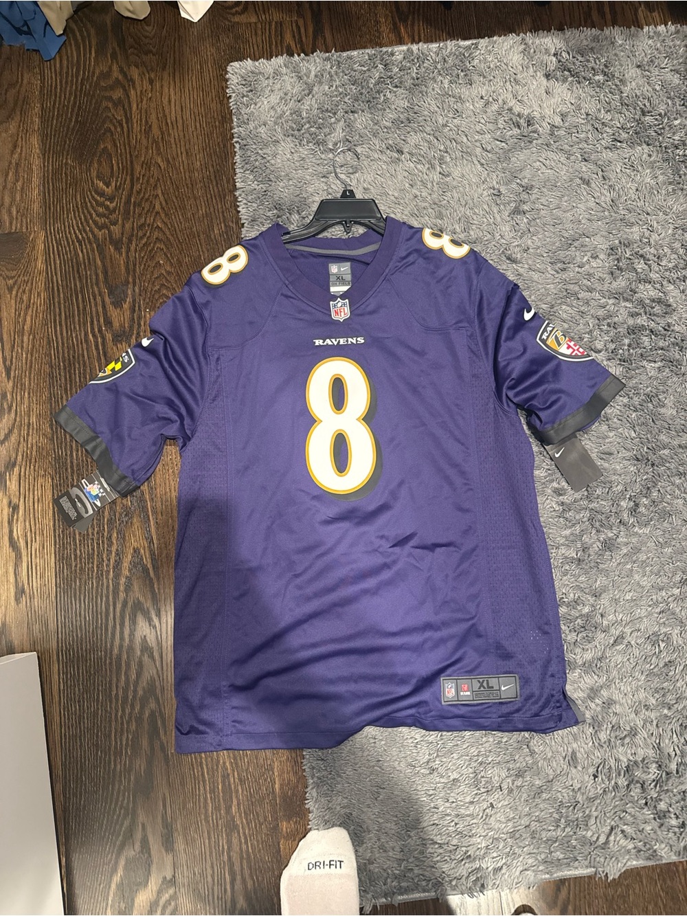 Nike Purple Lamar Jackson #8 Baltimore Ravens Jersey